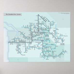 Columbia River 18 Zoll x 24 Zoll Poster