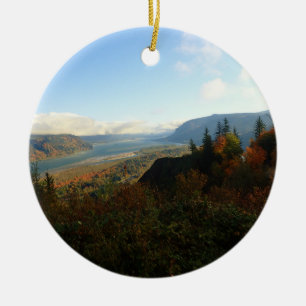 Columbia River Gorge im Herbst Keramik Ornament