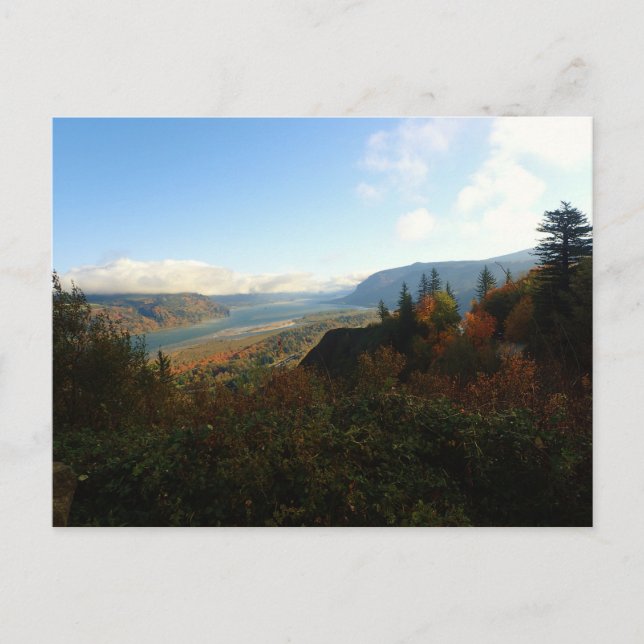 Columbia River Gorge im Herbst Postkarte (Vorderseite)