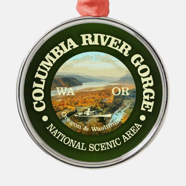 Columbia River Gorge NSA Ornament Aus Metall (Vorne)
