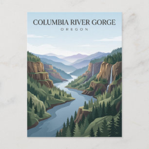 Columbia River Gorge Oregon Postkarte