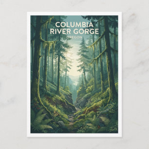 Columbia River Gorge Oregon Reise Souvenir Postkarte