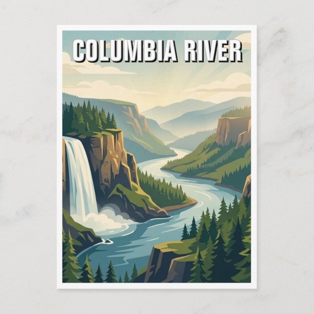 Columbia River Gorge Oregon wird zu: Schlucht des  Postkarte (Vorderseite)