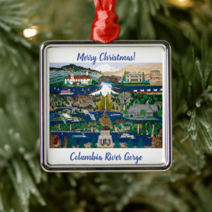 Columbia River Gorge Ornament Aus Metall