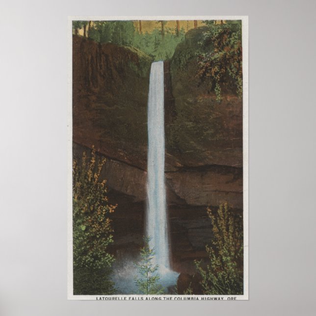 Columbia River, OR - Latourelle Falls View #3 Poster (Vorne)