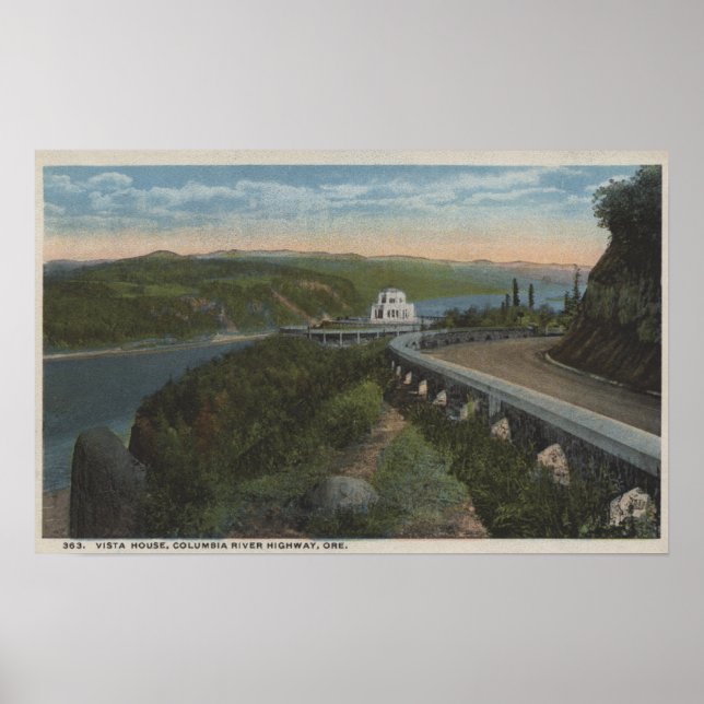 Columbia River, Oregon - Vista House Poster (Vorne)