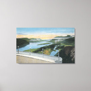 Columbia River Schlucht-Ansicht vom Kronen-Punkt, Leinwanddruck