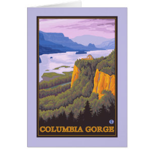 Columbia River Schlucht-Szene mit Kronen-Punkt