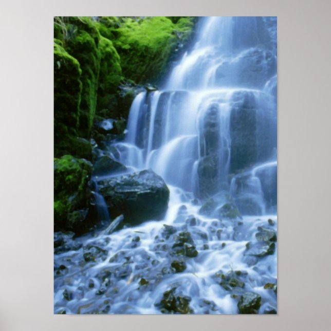 Columbia River Waterfall Fine Foto Poster (Vorne)