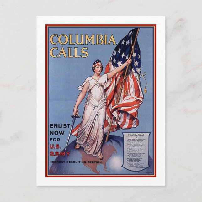 Columbia-Rufe Postkarte (Vorderseite)