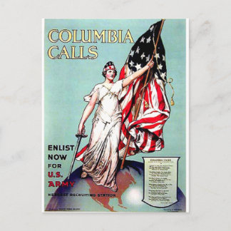 Columbia ruft postkarte