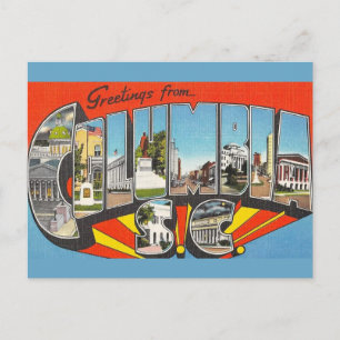 Columbia SC Begrüßung Postkarte