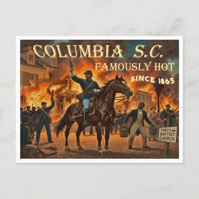 Columbia South Carolina, Famously Hot Postkarte (Vorderseite)