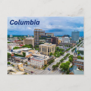 Columbia, South Carolina Innenstadt Luftbild Postkarte