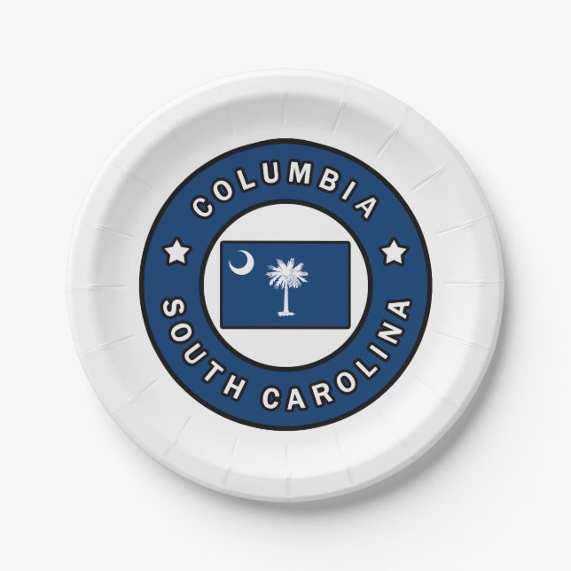 Columbia South Carolina Pappteller (Vorderseite)