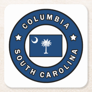 Columbia South Carolina Rechteckiger Pappuntersetzer