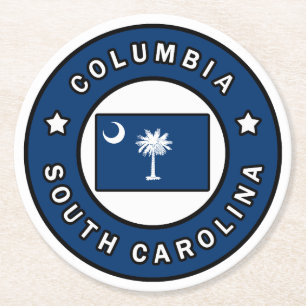 Columbia South Carolina Runder Pappuntersetzer