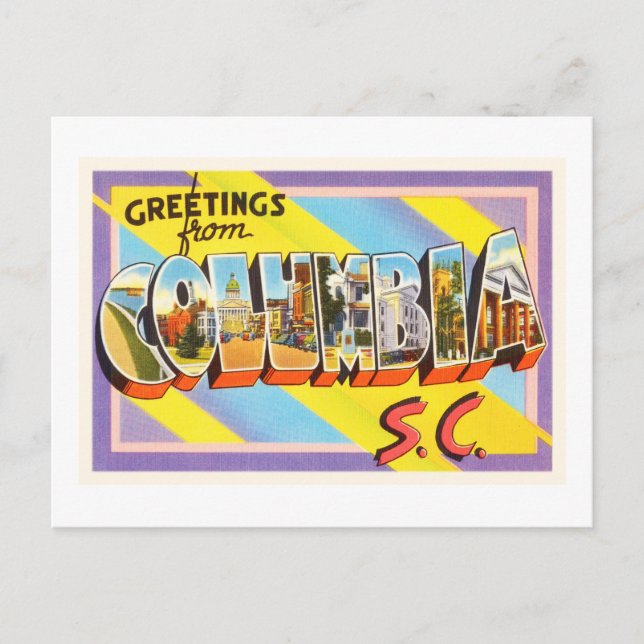 Columbia South Carolina SC Vintage Travel Postcard Postkarte (Vorderseite)