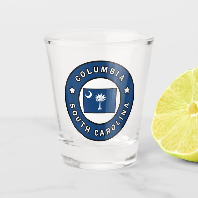 Columbia South Carolina Schnapsglas (Vorderseite)