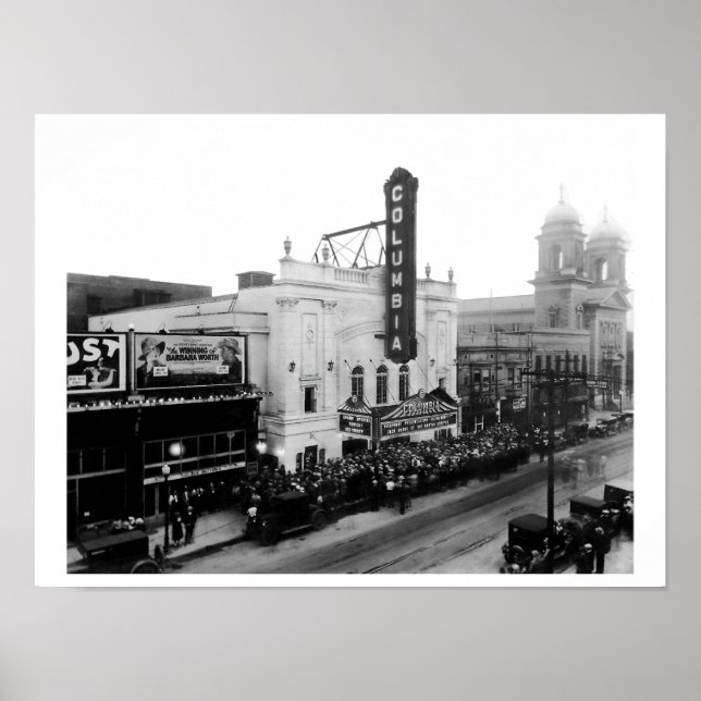 Columbia Theater, Eröffnungsabend (Matte Print) Poster (Vorne)