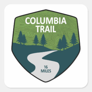 Columbia Trail New Jersey Quadratischer Aufkleber