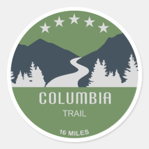 Columbia Trail New Jersey Runder Aufkleber