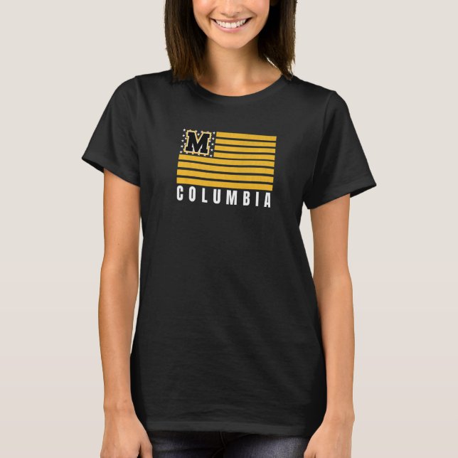 Columbia USA Flag YellowBlack Columbia MO US Ameri T-Shirt (Vorderseite)