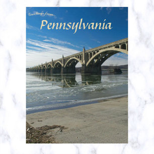 Columbia Wrightsville Bridge Columbia Pennsylvania Postkarte