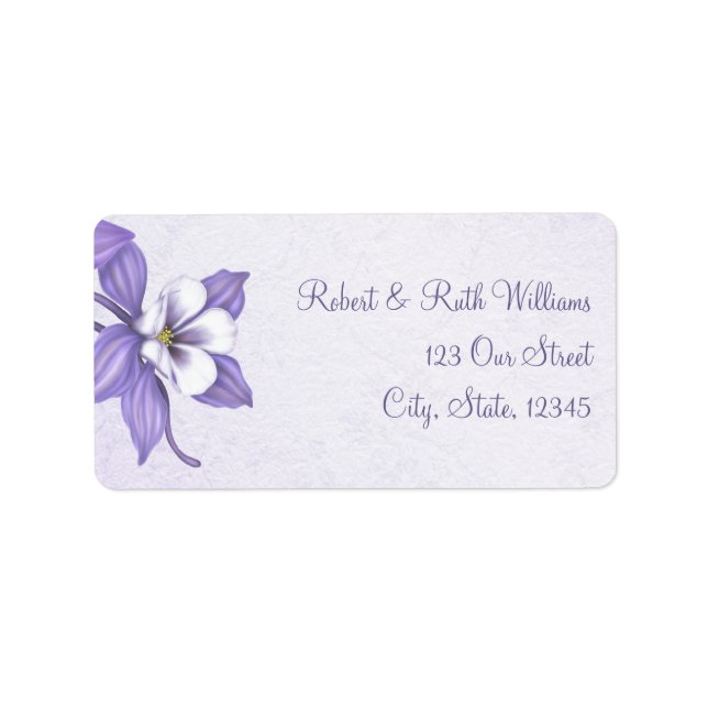 Columbine Bouquet 1 Address Labels Adressaufkleber (Vorne)