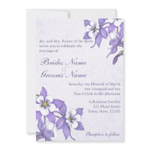 Columbine Bouquet 2 Einladungen für Hochzeiten