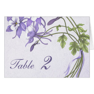 Columbine Bouquet Tischnummer Card