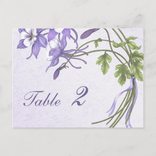 Columbine Bouquet Tischnummer (Postkarte)