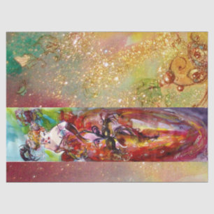 COLUMBINE / Dame mit Maskenmaske Seidenpapier