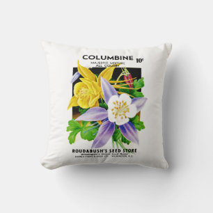 Columbine-Samenpackungs-Etikett Kissen