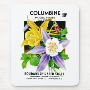 Columbine-Samenpackungsetikett Mousepad