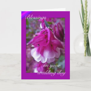 Columbine Wedding Day Blessings Card Karte