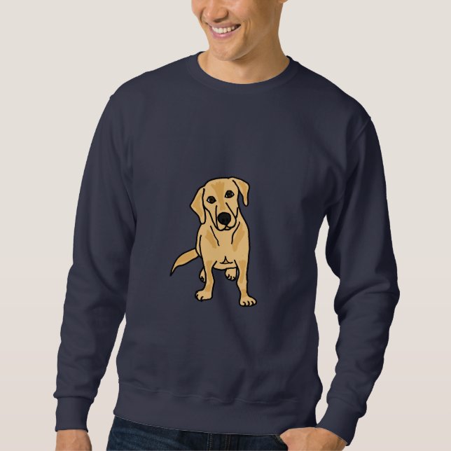 COLUMBIUM niedliches gelbes Labrador-Sweatshirt Sweatshirt (Vorderseite)