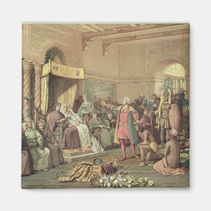 Columbus am Königshof von Spanien in Barcelona Magnet