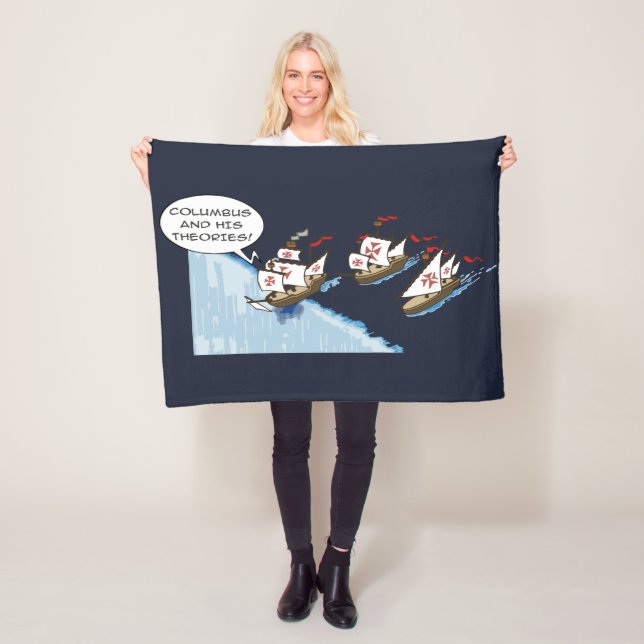 Columbus and his theories fleecedecke (Beispiel)