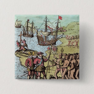 Columbus bei Hispaniola Button