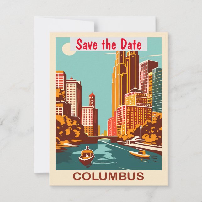 Columbus City, Ohio, Waterfront, Save The Date (Vorderseite)