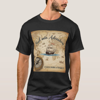 Columbus Day Adventure Map Vintager T - Shirt