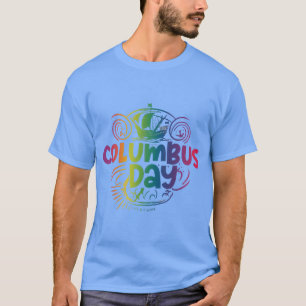 Columbus Day Carolina Blue T - Shirt