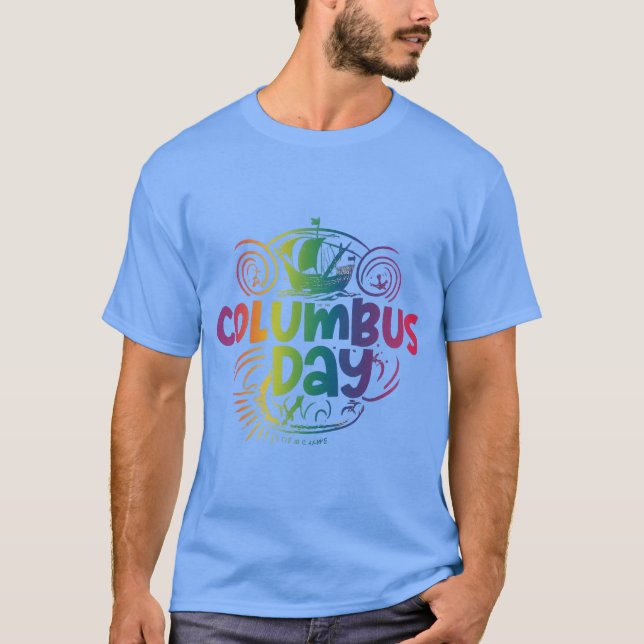 Columbus Day Carolina Blue T - Shirt (Vorderseite)