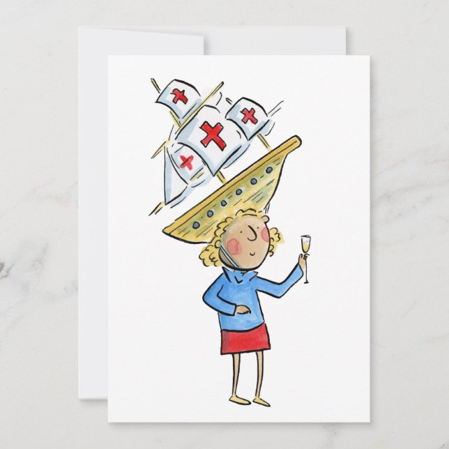 Columbus Day Einladung (Vorderseite)