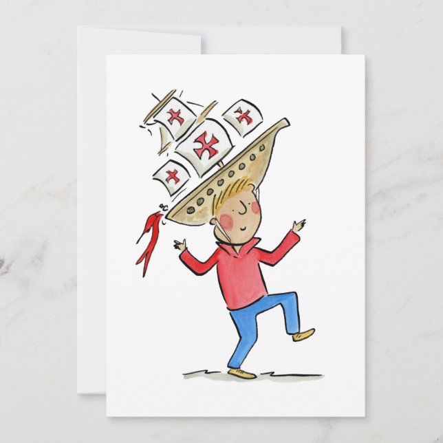 Columbus Day Einladung (Vorderseite)