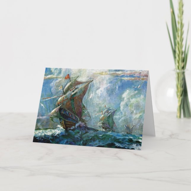 Columbus Day Karte (Vorderseite)