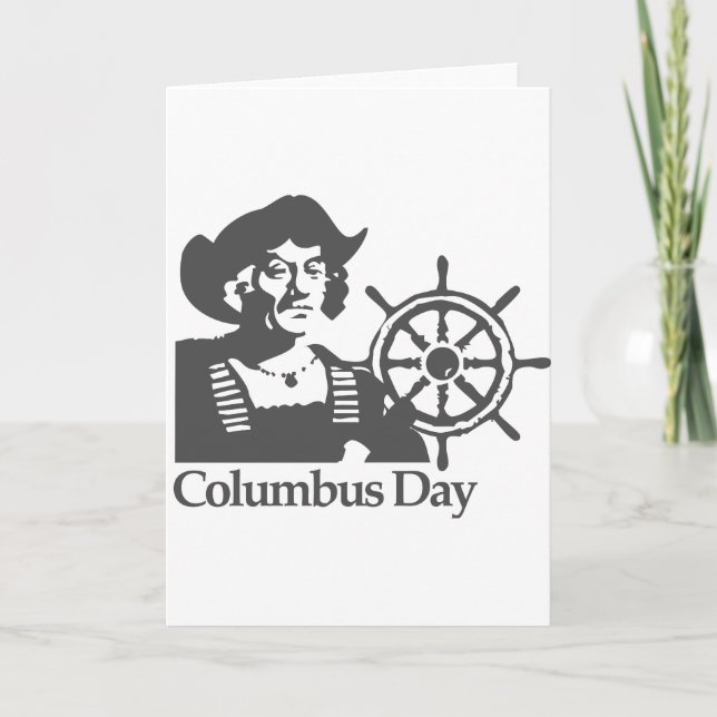 Columbus Day Karte (Vorderseite)