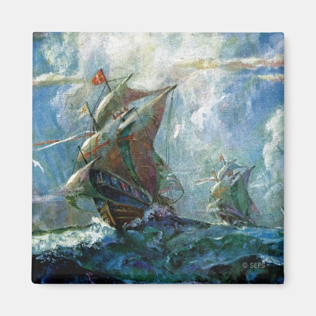 Columbus Day Magnet (Vorne)