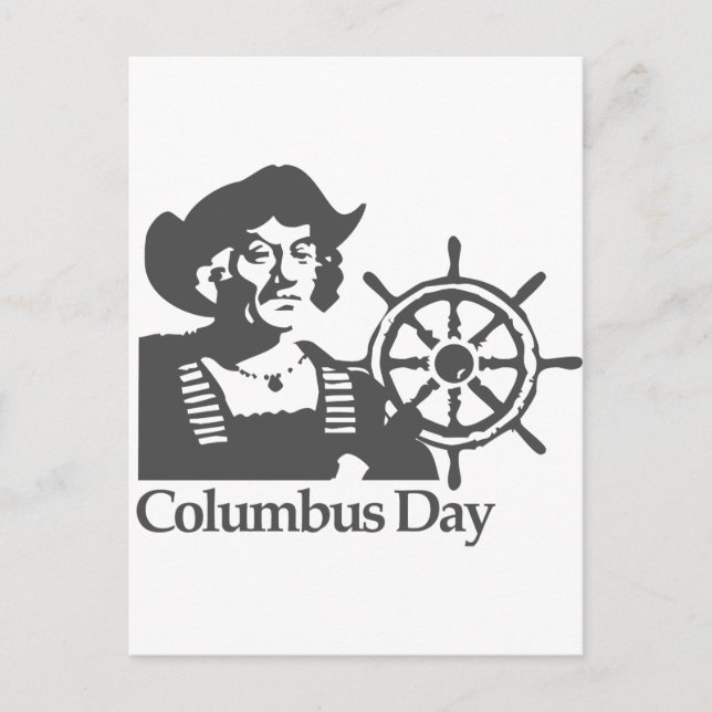 Columbus Day Postkarte (Vorderseite)